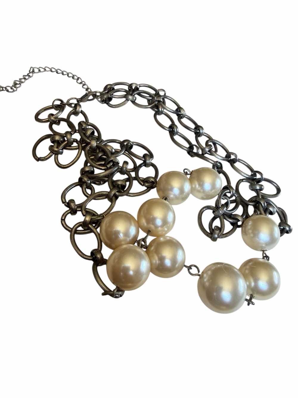 Vintage Style Multi-strand Layered Chunky Large Faux Pearl Necklace - Picture 4 of 6